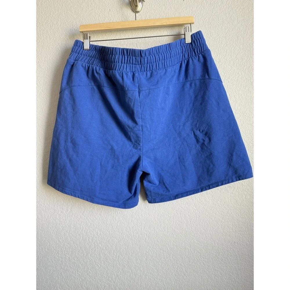 Crane Pull On Shorts Womens Size XL Blue Drawstring Waist Pockets Stretch Lounge